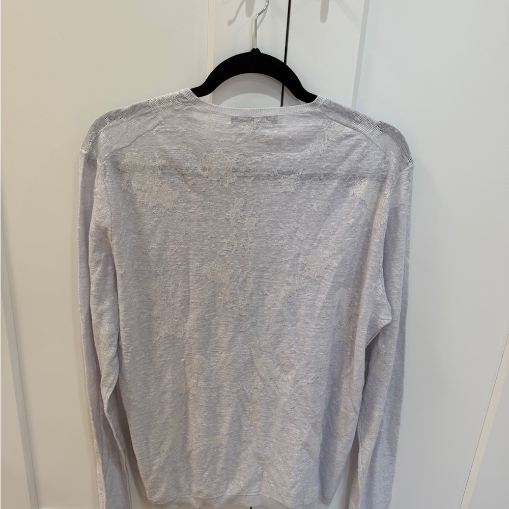 NWT John Varvatos Light Gray Long-Sleeve Henley - Picture 4 of 4